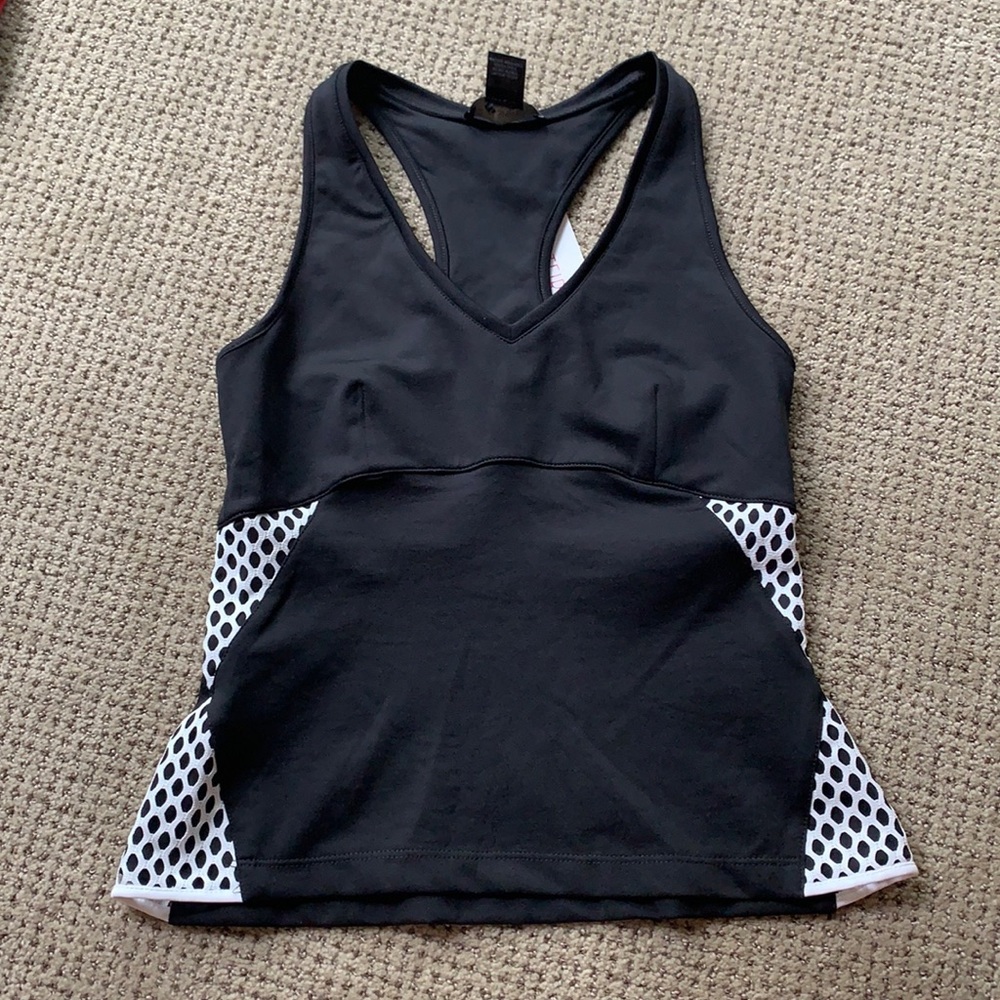 NWT Spitfire size small petite black polyester golf tank LAST CHANCE